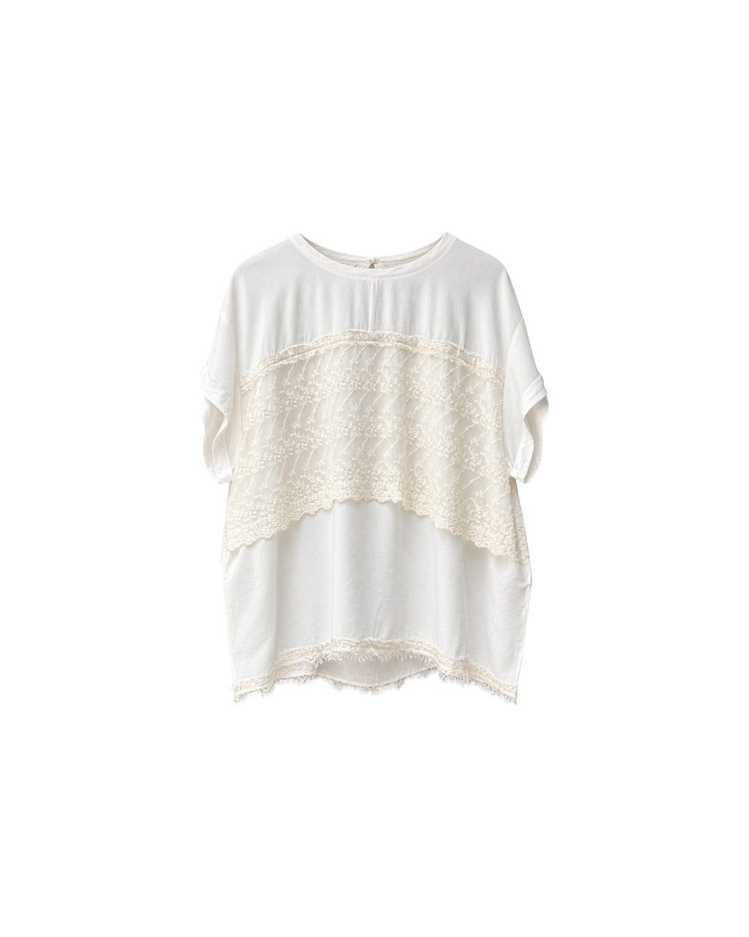 BLUSA ALGODÓN CON ENCAJE