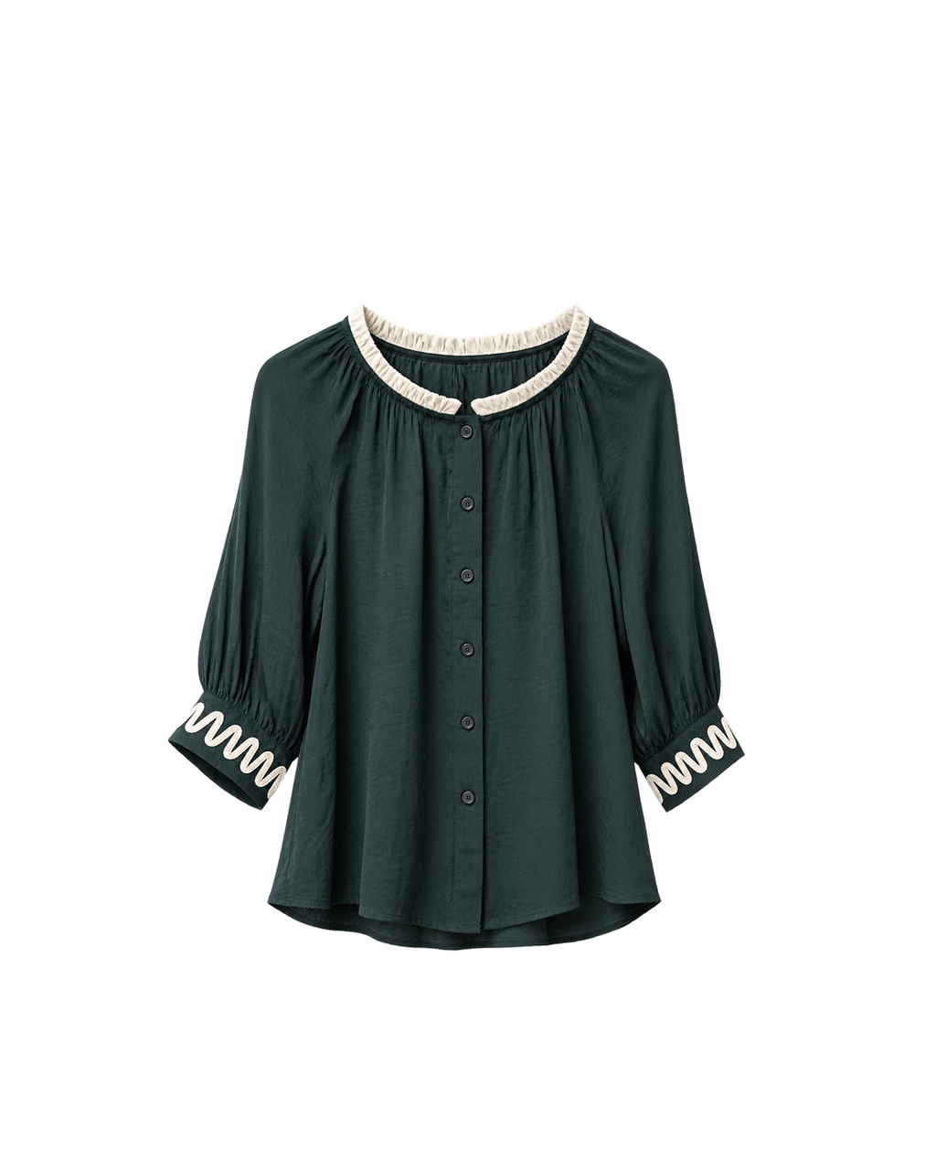 BLUSA SATINADA CON BIES