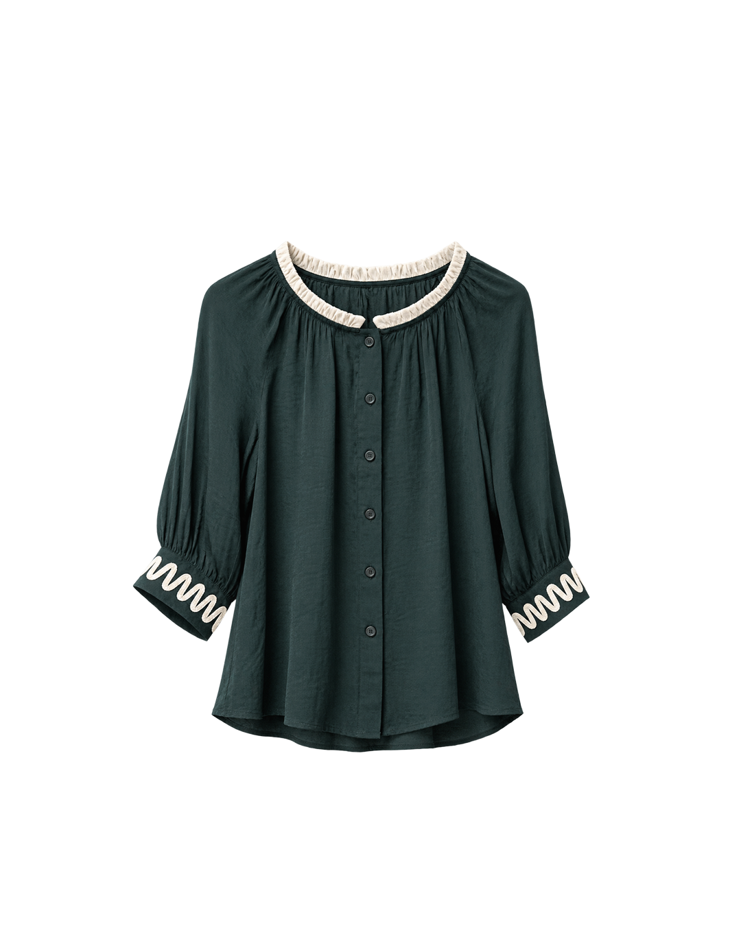 BLUSA SATINADA CON BIES