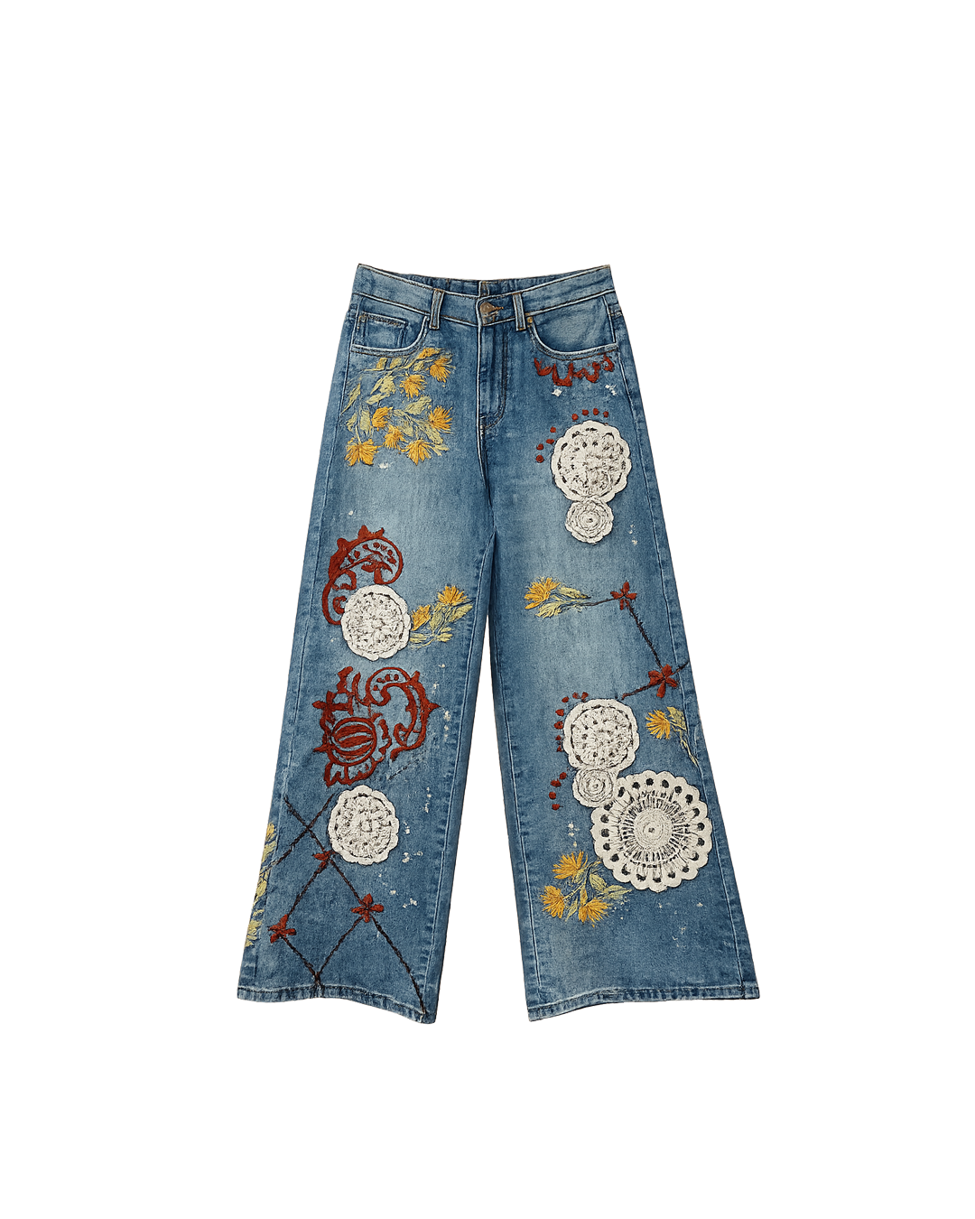 Pantalón Mezclilla Bordado