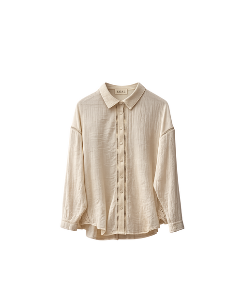 BLUSA ALGODON TIRA BORDADA Y DESHILADO
