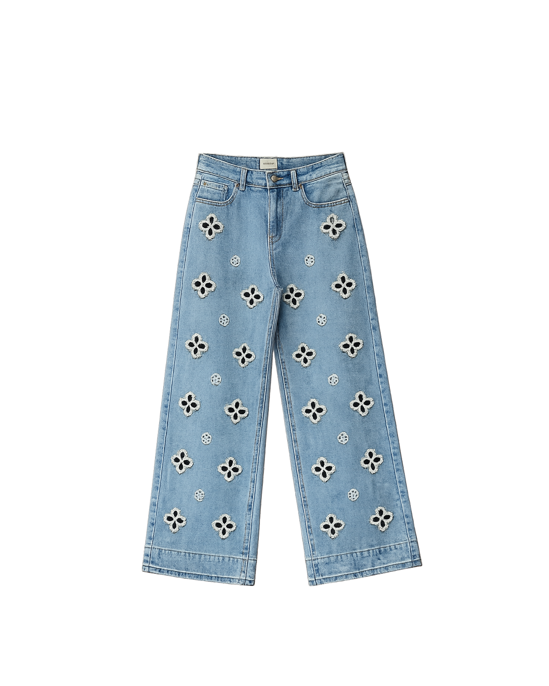 Pantalón Flores Perlas
