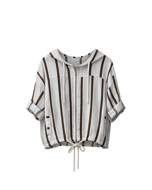 BLUSA CIERRE LINO STRIPES