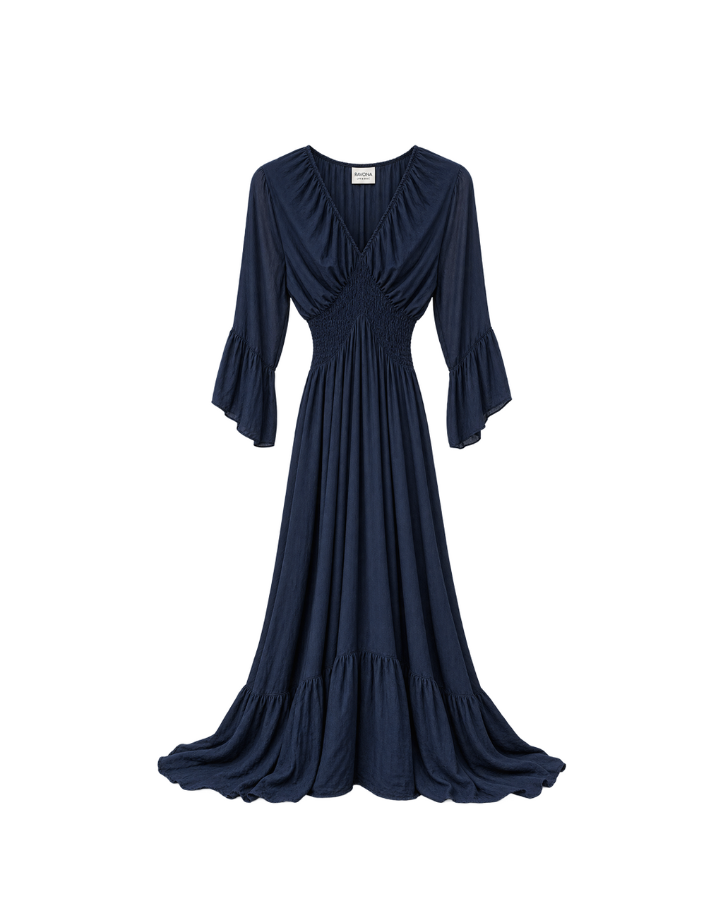 VESTIDO SEDA DRAPEDAO CINTURA