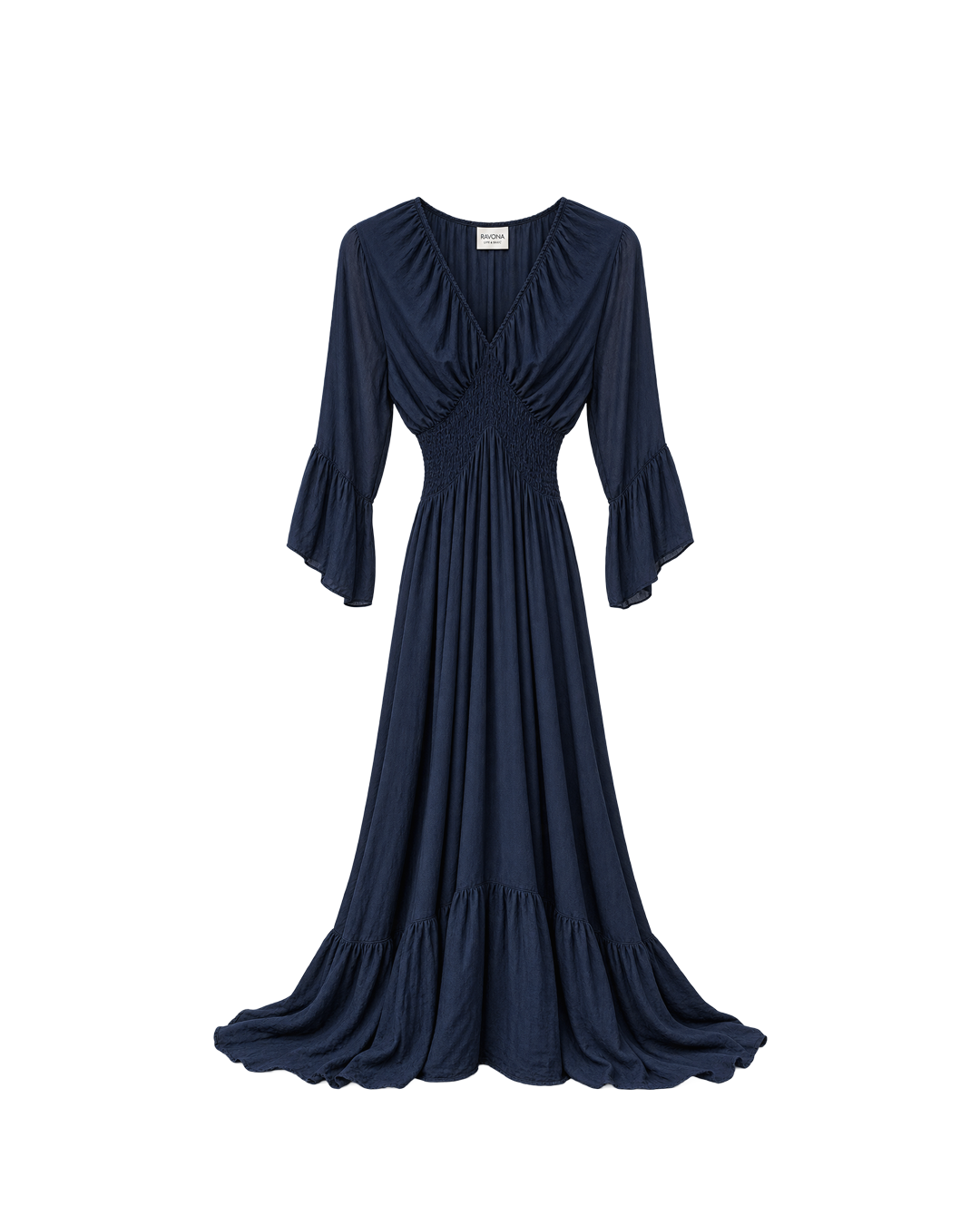 VESTIDO SEDA DRAPEDAO CINTURA