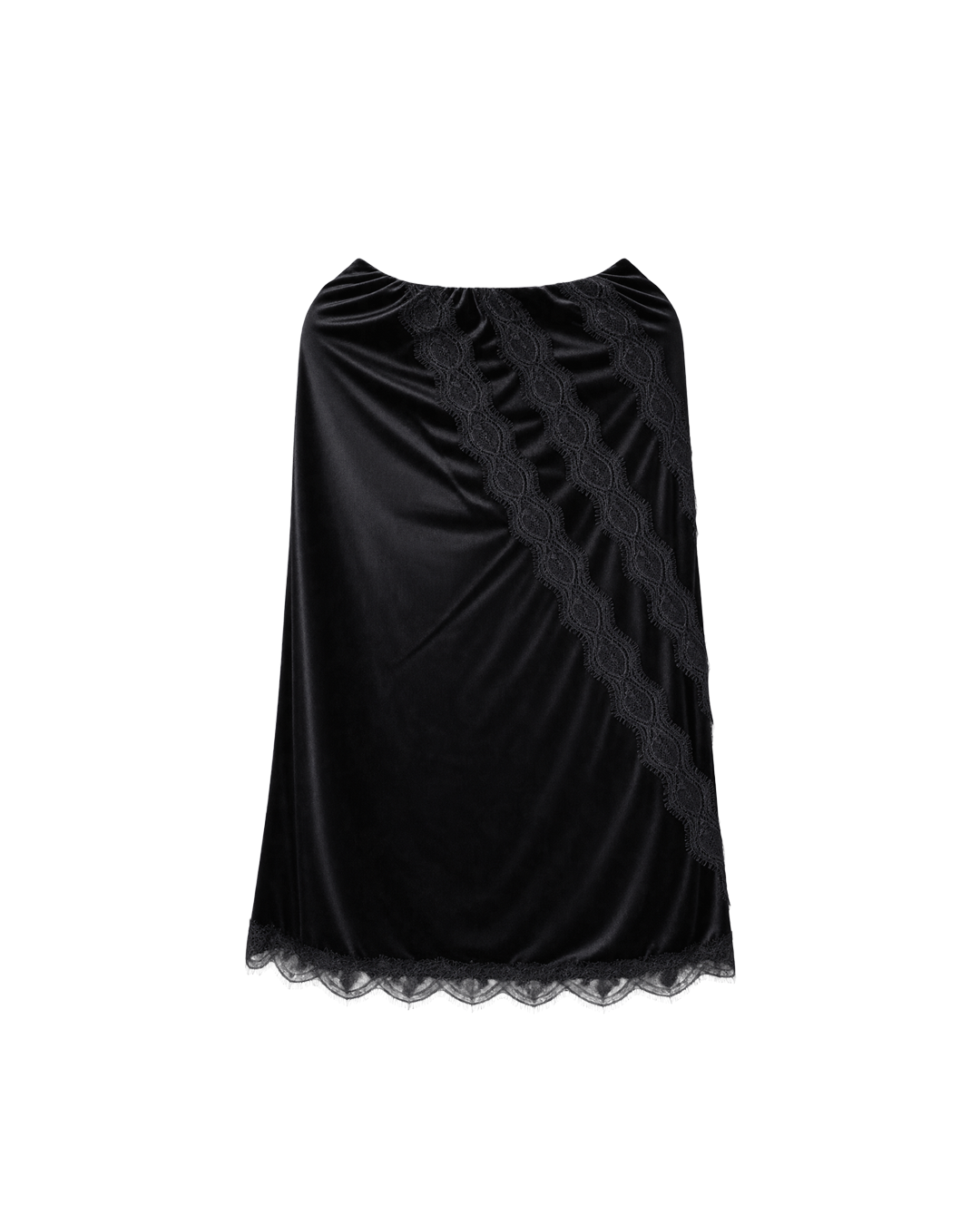 FALDA VELVET ENCAJE