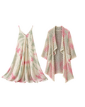SET DE VESTIDO LINO  TIE DYE /ENSAMBLE CROCHET