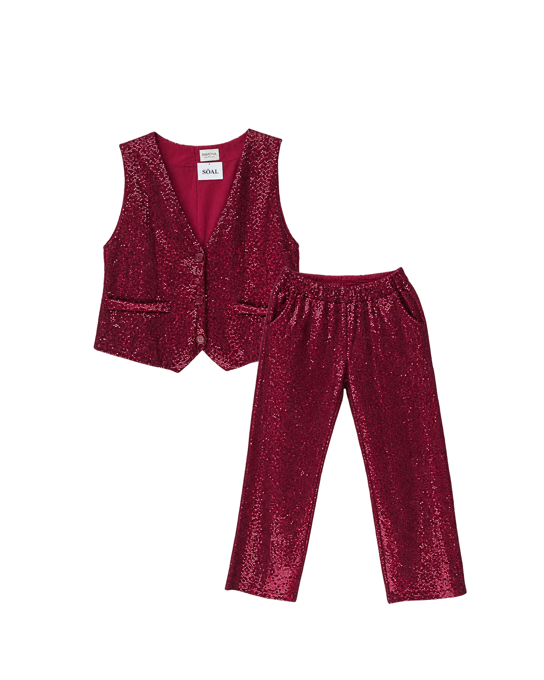 SET LENTEJUELAS CHALECO