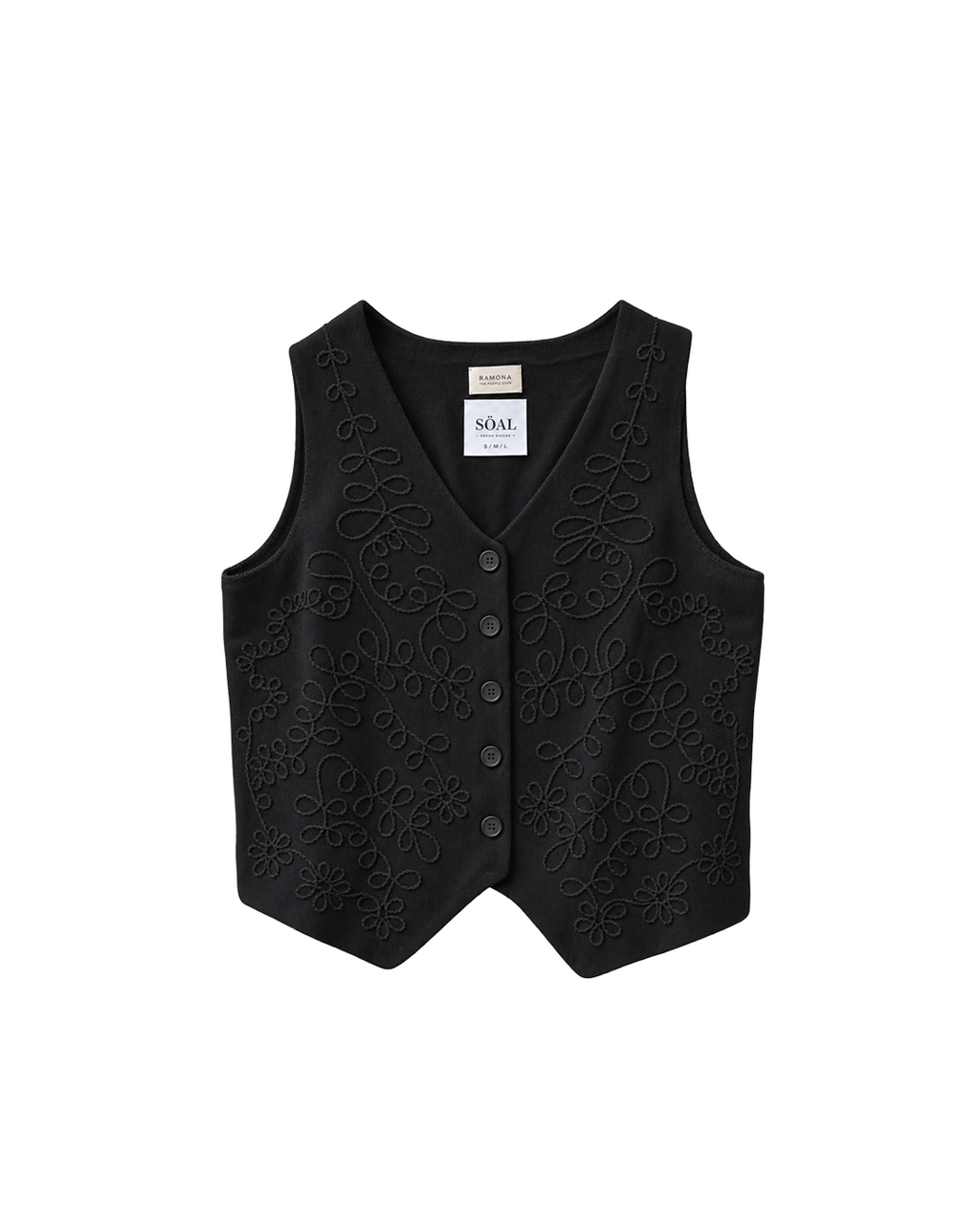 CHALECO CASHMERE BORDADO ESPAÑOL