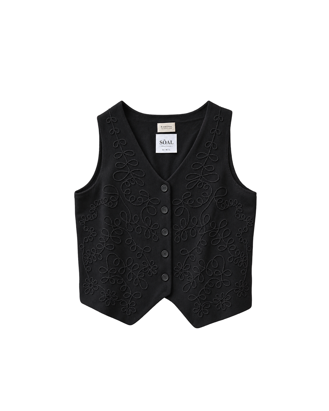 CHALECO CASHMERE BORDADO ESPAÑOL