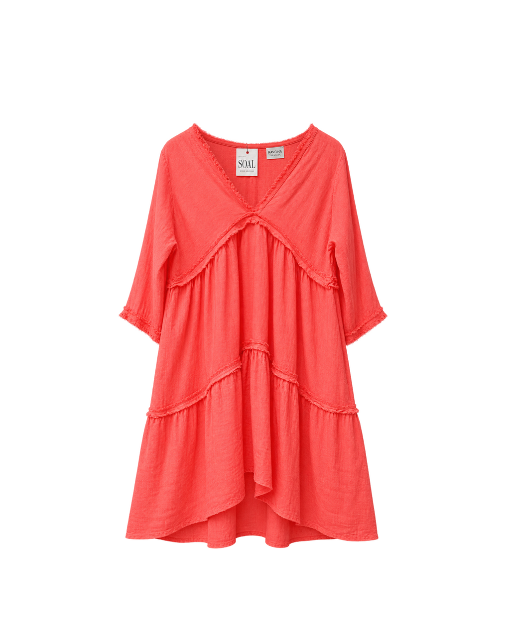 VESTIDO LINO MANGA 3/4