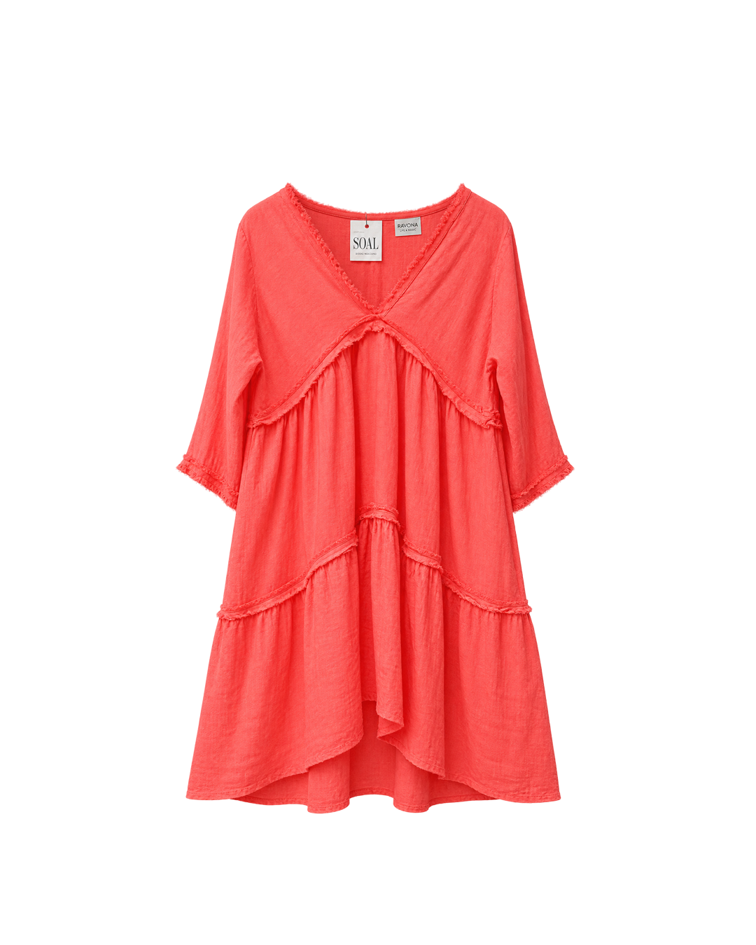 VESTIDO LINO MANGA 3/4