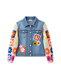 JACKET MANGAS CROCHET