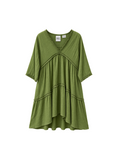 VESTIDO LINO MANGA 3/4