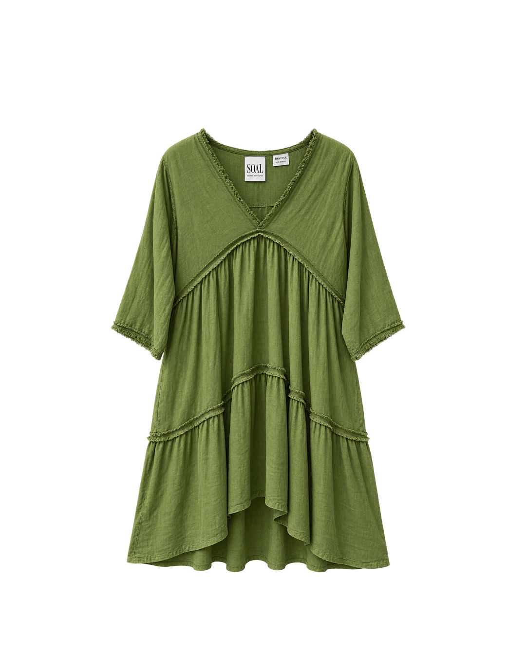 VESTIDO LINO MANGA 3/4