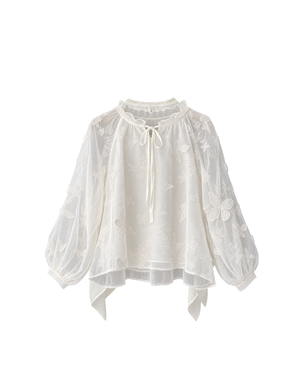 BLUSA ORGANZA MARIPOSA RELIEVE