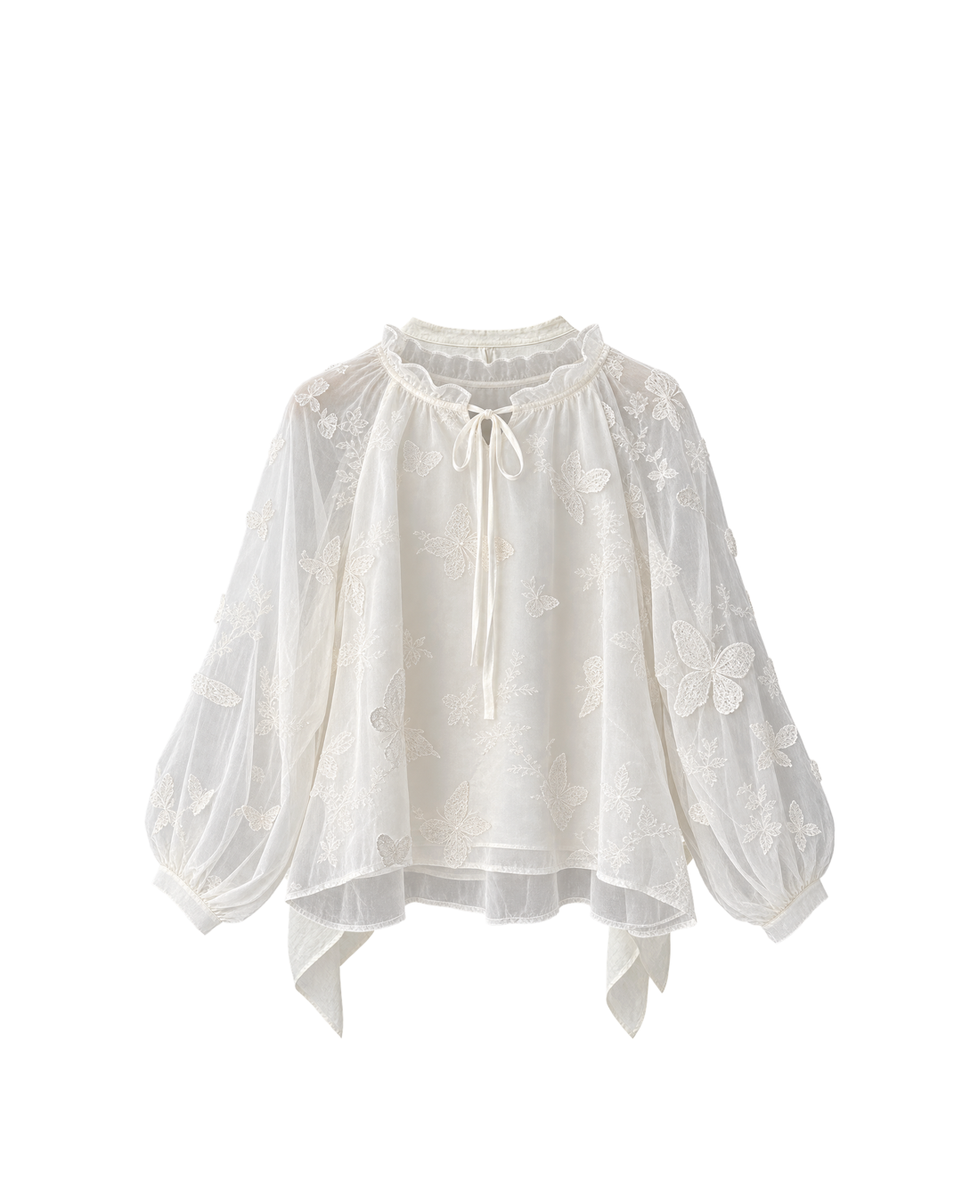 BLUSA ORGANZA MARIPOSA RELIEVE