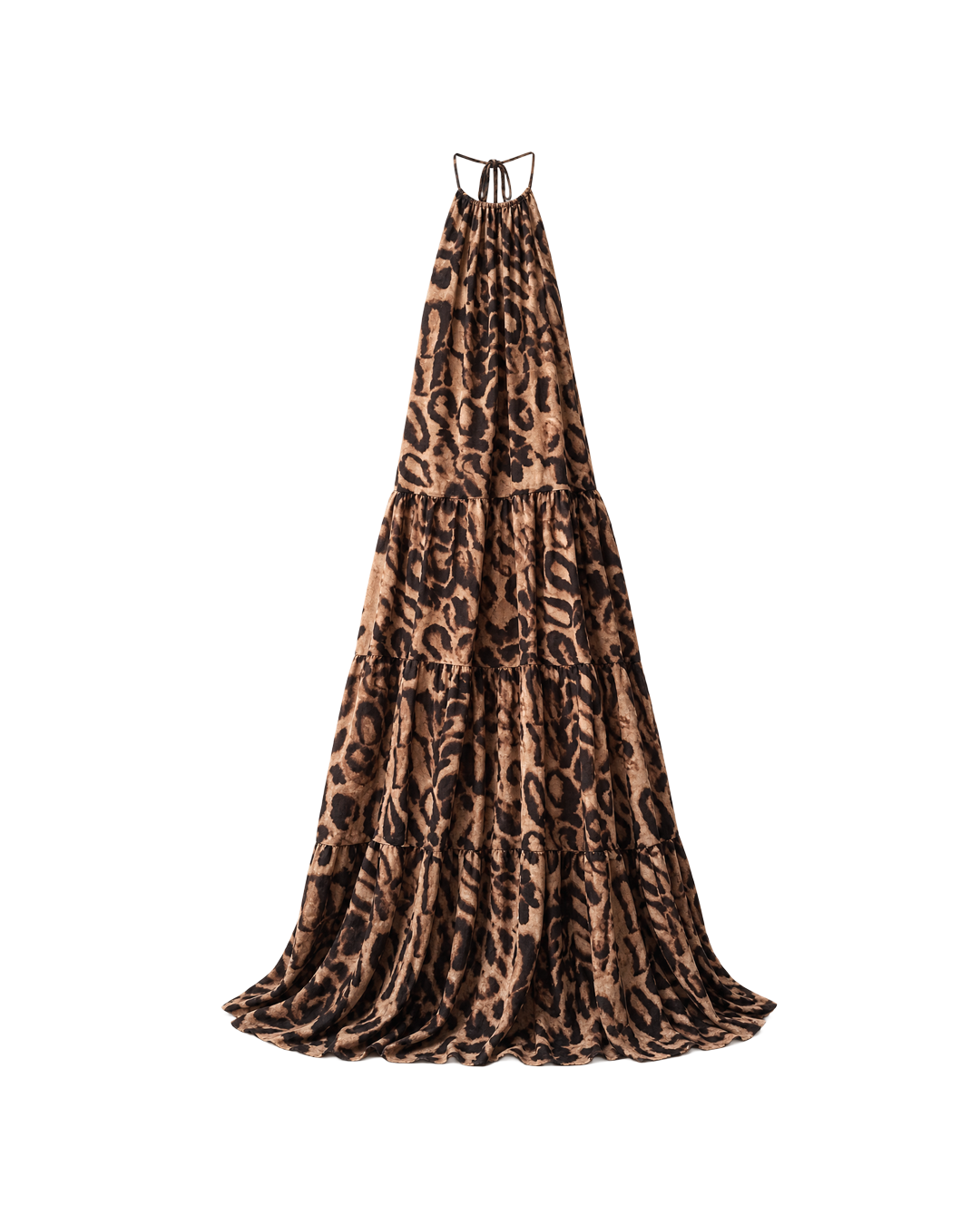 VESTIDO GASA POLIESTER ANIMAL PRINT HALTER