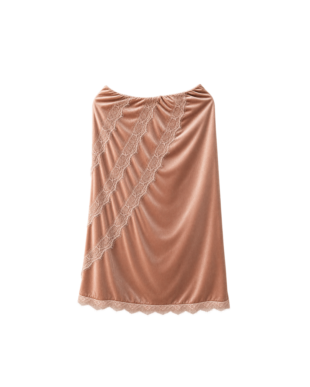FALDA VELVET ENCAJE