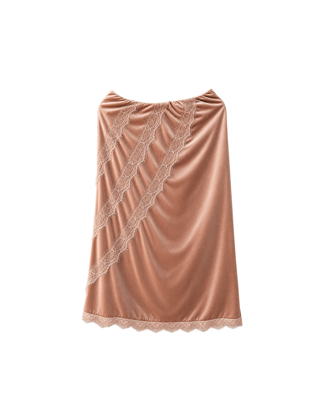 FALDA VELVET ENCAJE