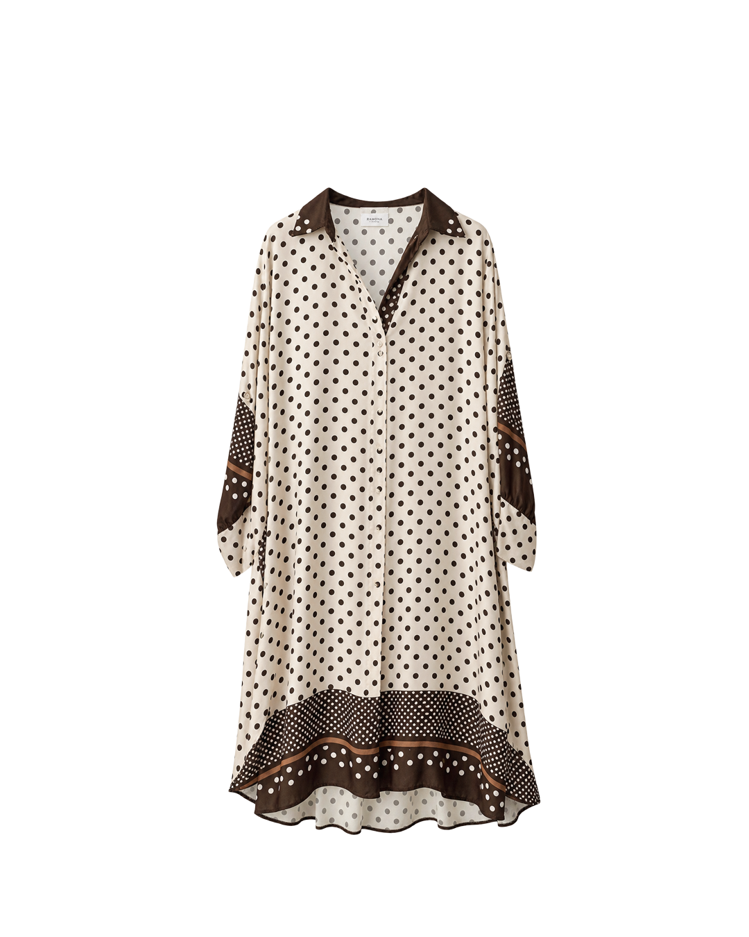 VESTIDO TIPO CAMISERO POLKA DOTS SATIN