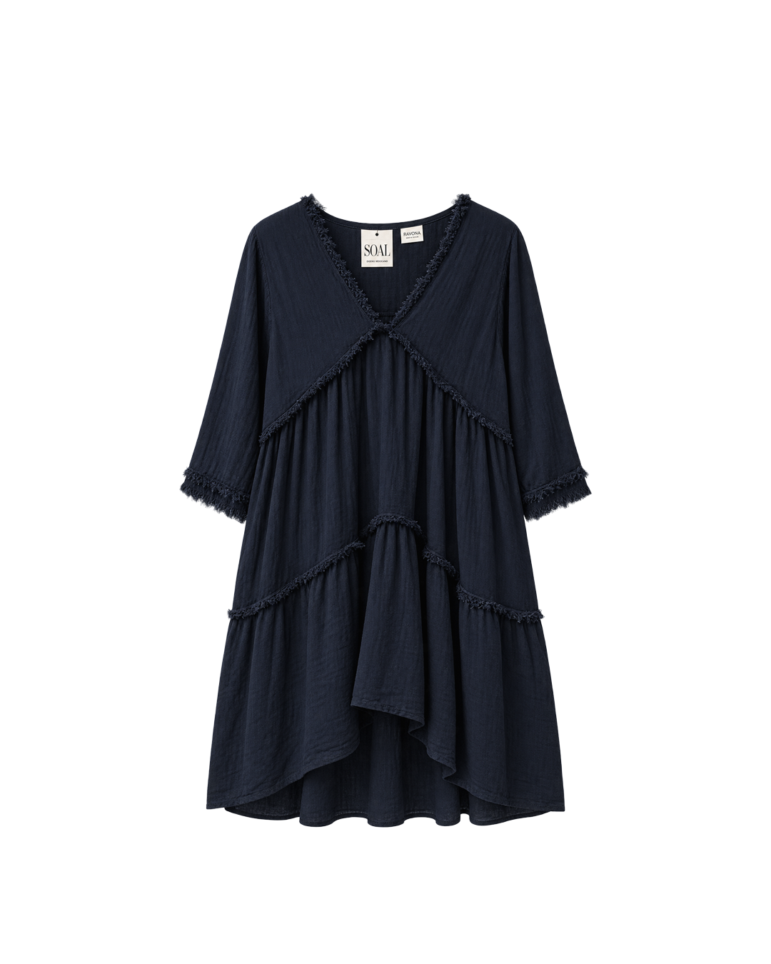 VESTIDO LINO MANGA 3/4