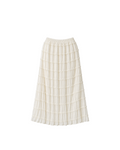 FALDA FRANCESA ORGANZA DRAPEADA CON ENCAJE