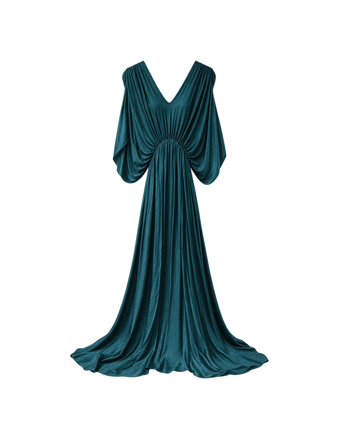 VESTIDO SEDA MANGA MURCIELAGO