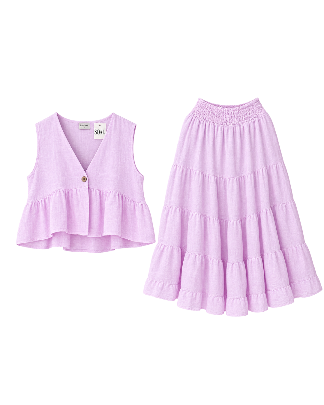 SET LINO LILA BLUSA SIN MANGA