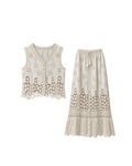 SET CROCHET C/CHALECO