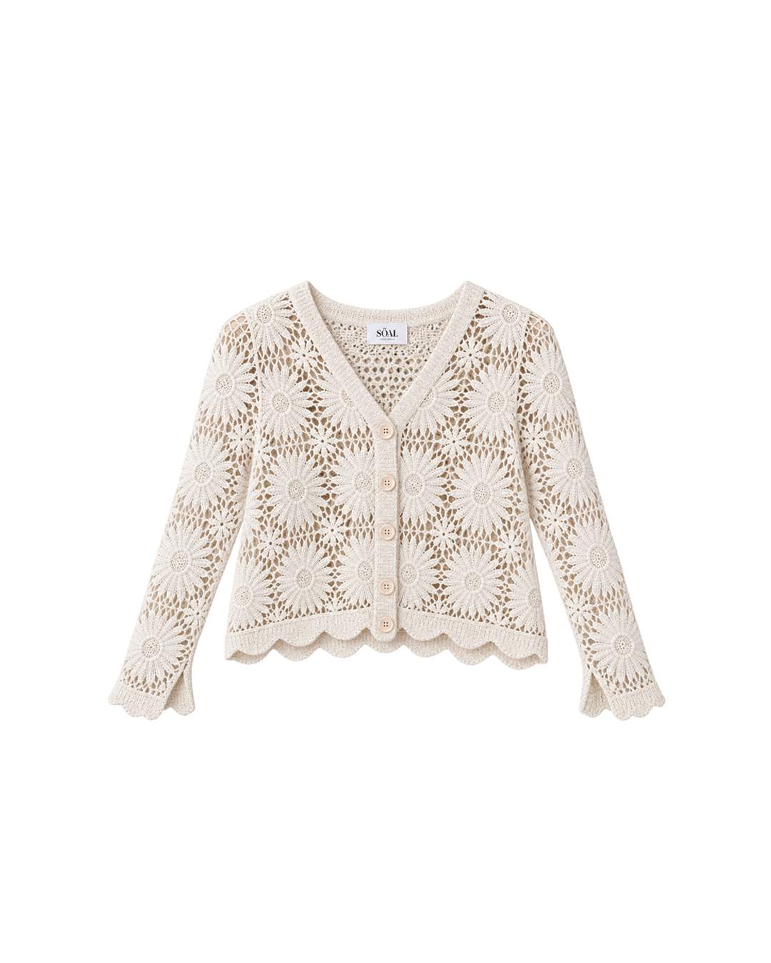 SWETER CROCHET FLORES
