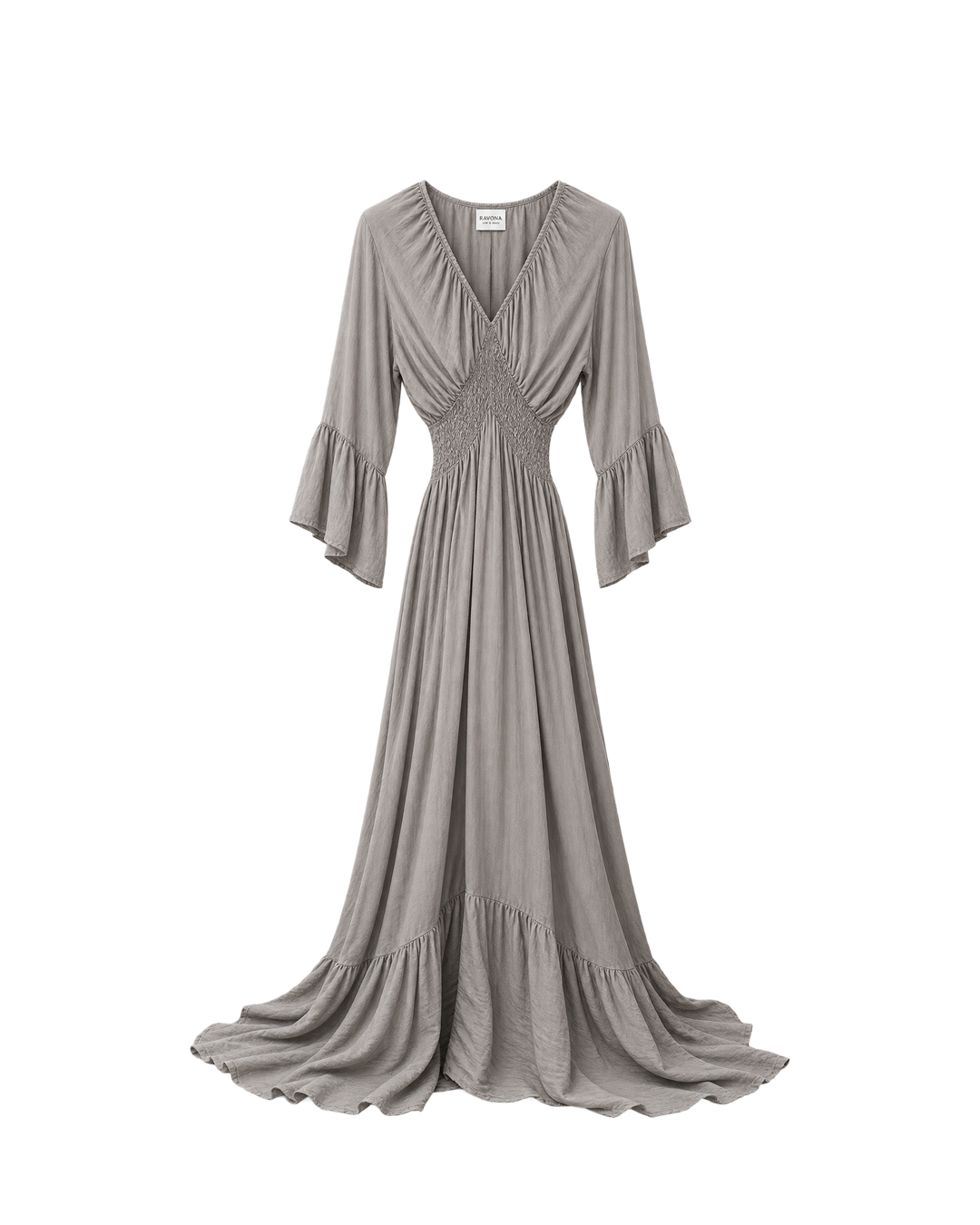 VESTIDO SEDA DRAPEDAO CINTURA