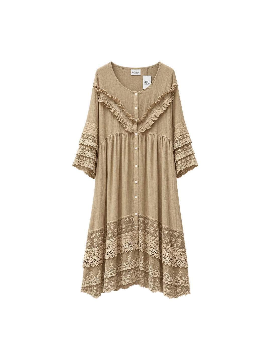 VESTIDO BOHEMIO ENCAJE FRANCES