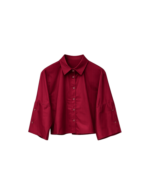 BLUSA BASICA CORTA ALGODÓN