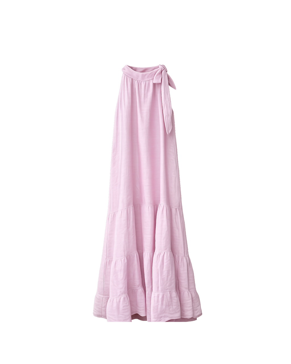 VESTIDO CUELLO HALTER MOÑO