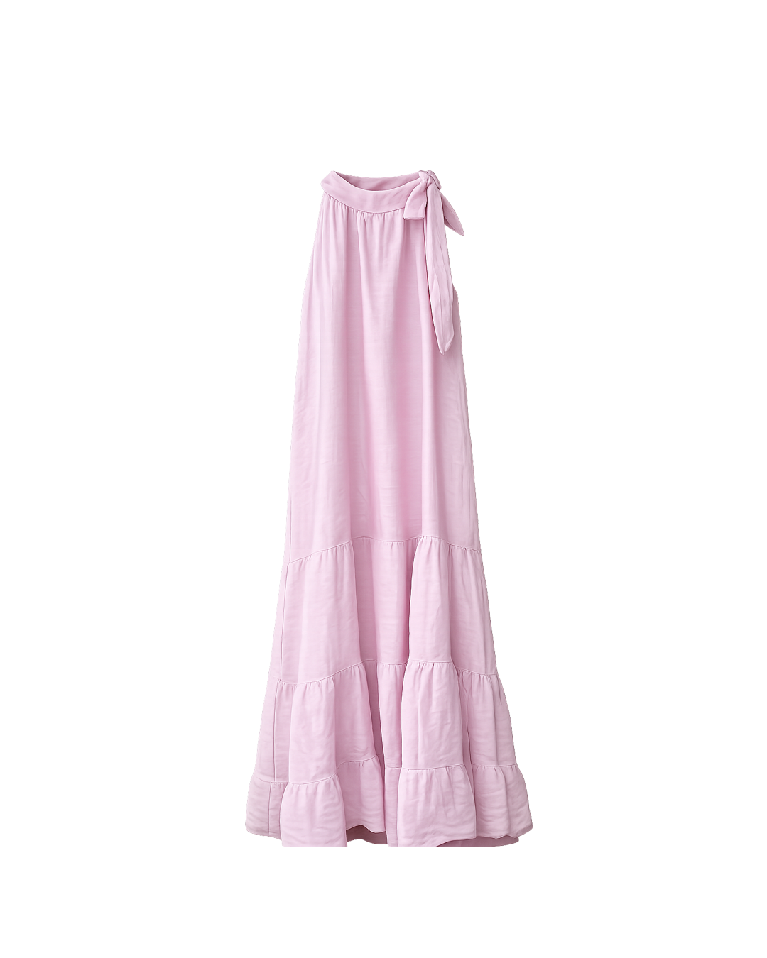 VESTIDO CUELLO HALTER MOÑO